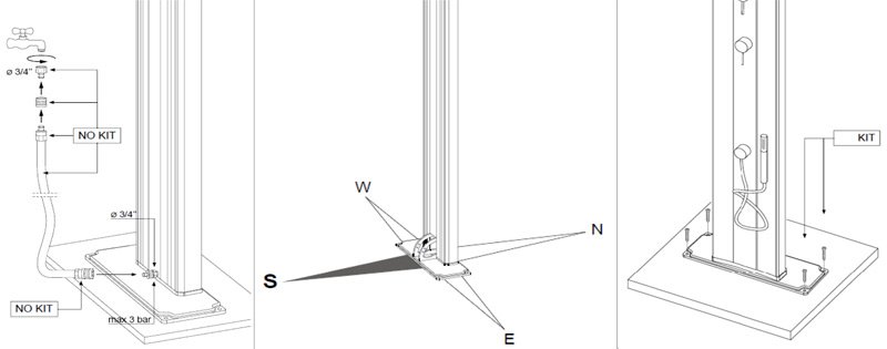 Solární sprcha Spring - zelená